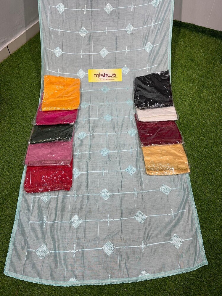 CHANDERI EMBRODIERD DUPATTA