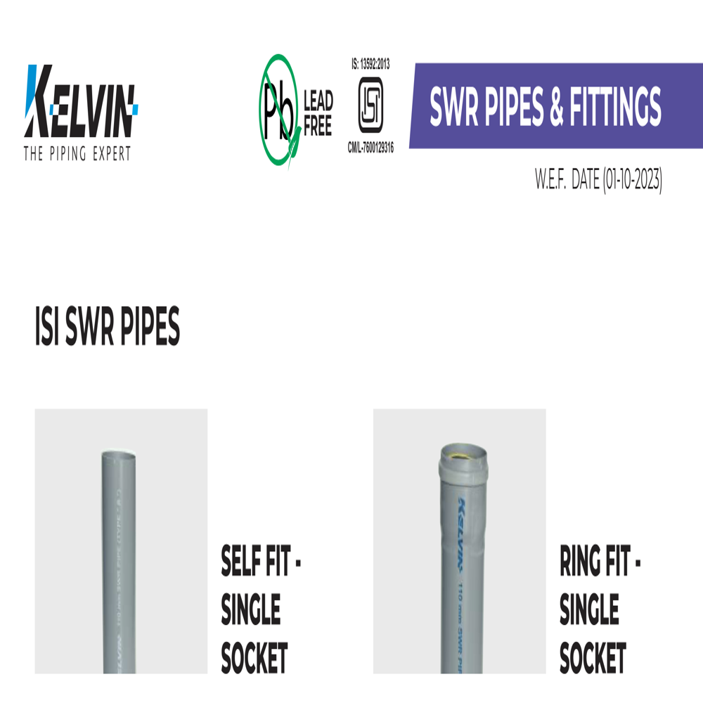 PVC SWR Pipes Kelvin
