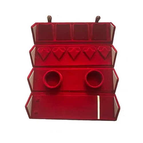 All In One Jewellery Box - Color: Red