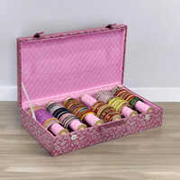 Pink Wooden Bangle Box - Wooden, 12x6 Inches, Vibrant Pink, Rectangle Shape - Stylish Organizer For Bangles, Durable And Elegant Storage Solution