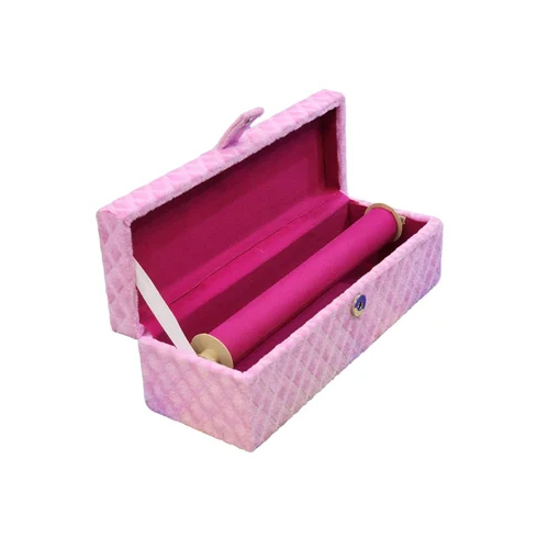 10Inch Pink Wooden Bangle Box - Design: Printed