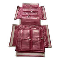 Four Side Folded Makeup Bag - Pvc Material, 23x20x10cm, Red Color | Recyclable, Stylish And Practical For Travel And Everyday Use