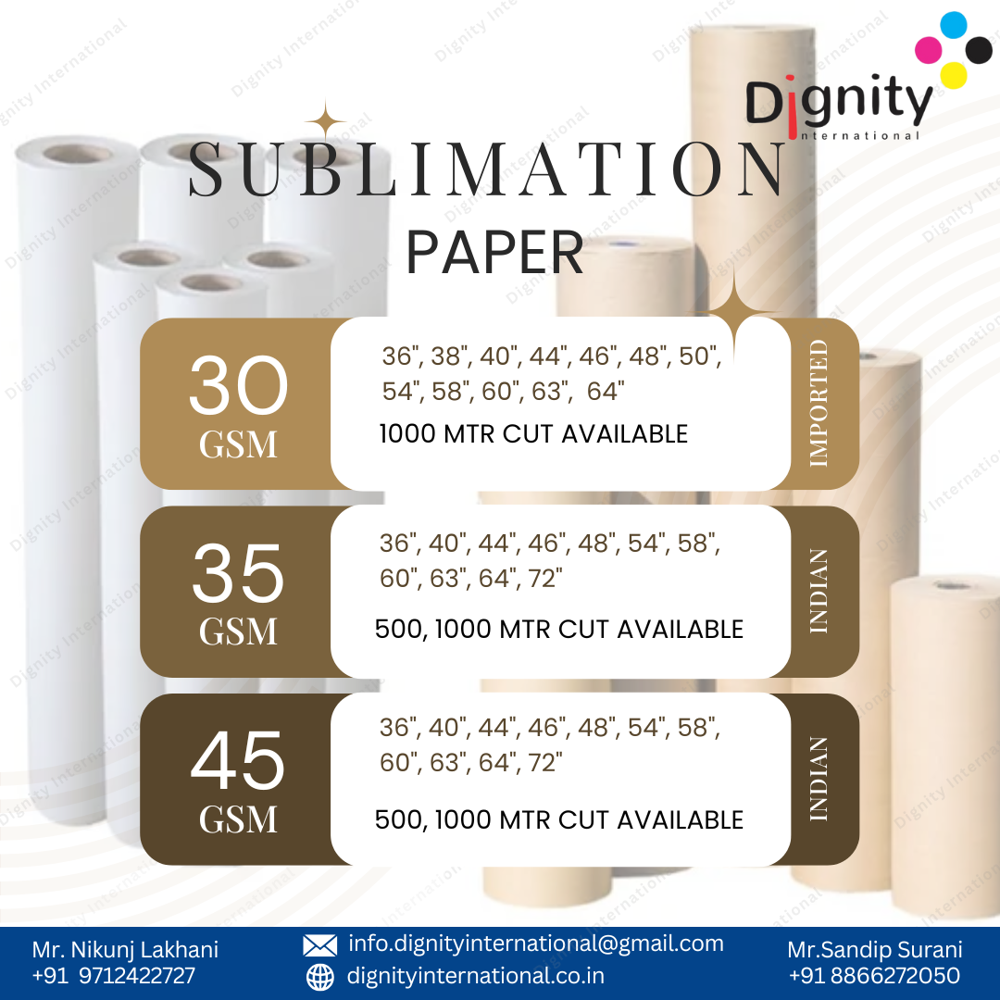 65 GSM SUBLIMATION TRANSFER PAPER