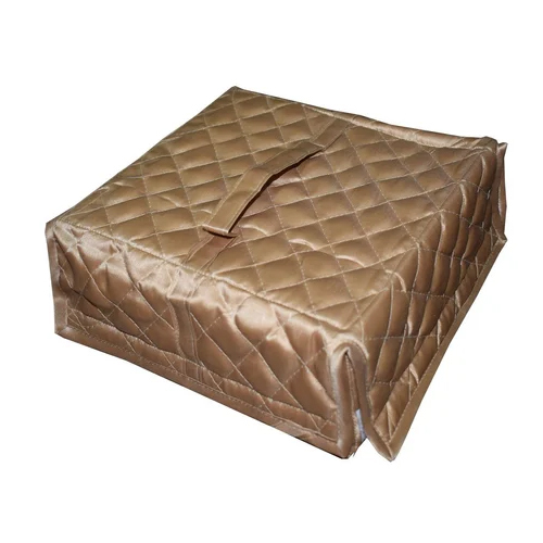 Brown Satin Cosmetic Vanity Box - Design: Plain