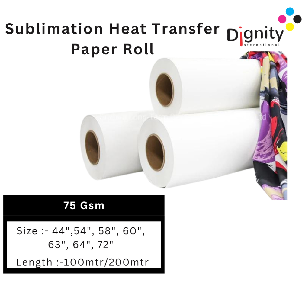 75 Gsm Sublimation Transfer Paper - Color: White