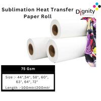 75 GSM Sublimation Transfer Paper - 44-72 Inch Size, White Wood Pulp Material | Digital Printing, Varnished Surface Finish, High Volume Printing