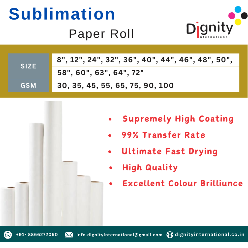 75 GSM SUBLIMATION TRANSFER PAPER