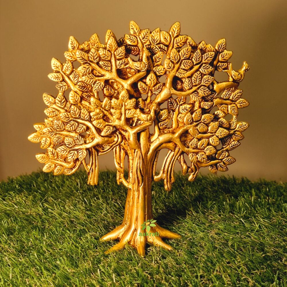 Brass Tree Handicraft Product Decorative Table Top Decor Wish-Fulfilling Divine Tree for Home and Office By Aakrati