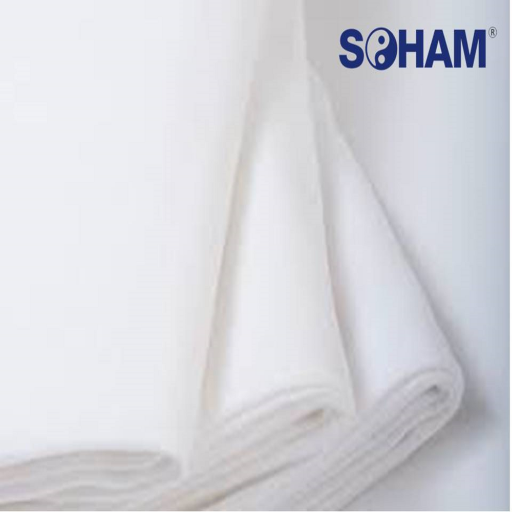 PR-1011-Cotton Flannel Blankets - 90x60 Inch, White Woven Fabric , Anti-Pull Brushed Texture, 200 GSM for All Seasons Usage