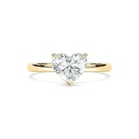 2.00 Carat Natural Diamond Heart-shaped Engagement Ring - Color: Yellow
