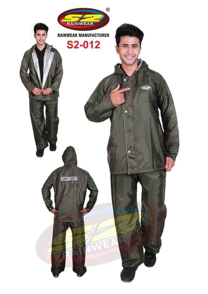 S2 Reversible Rainsuit - Polyester Taffeta With Virgin Pvc Lining 0.15mm Free Size Assorted Colors | Jacket Pant Cap Hood Adjustable Waist Reflective Tape Pouch Packing