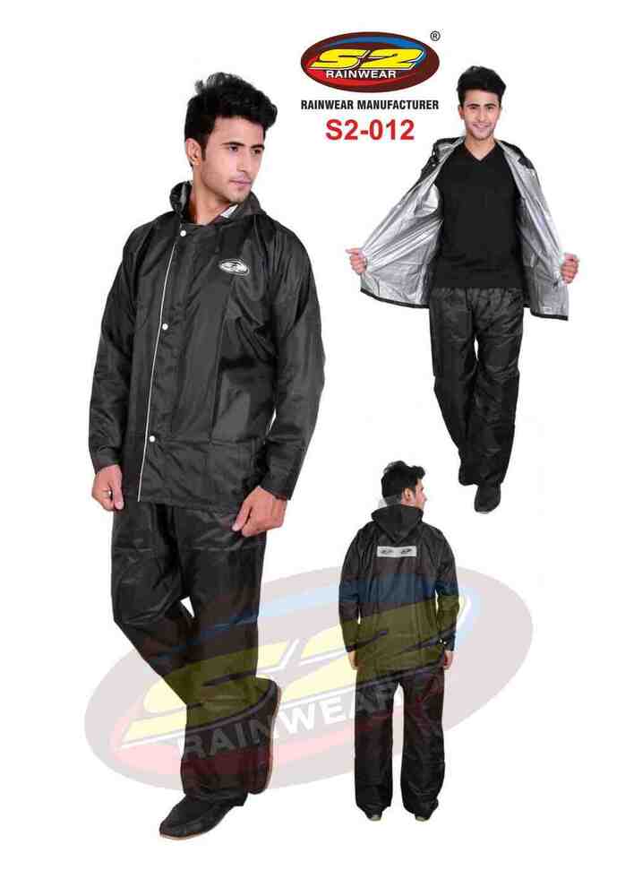 S2 Reversible Rainsuit - Polyester Taffeta With Virgin Pvc Lining 0.15mm Free Size Assorted Colors | Jacket Pant Cap Hood Adjustable Waist Reflective Tape Pouch Packing