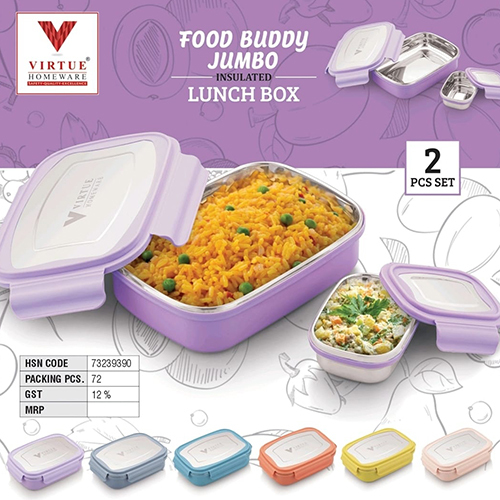 Food Buddy Jumbo Insulated Lunch Box - Color: Different Available