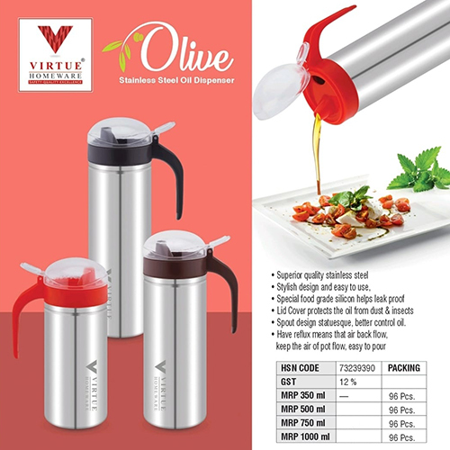 Olive Stainless Steel Oil Dispenser - Color: Different Available