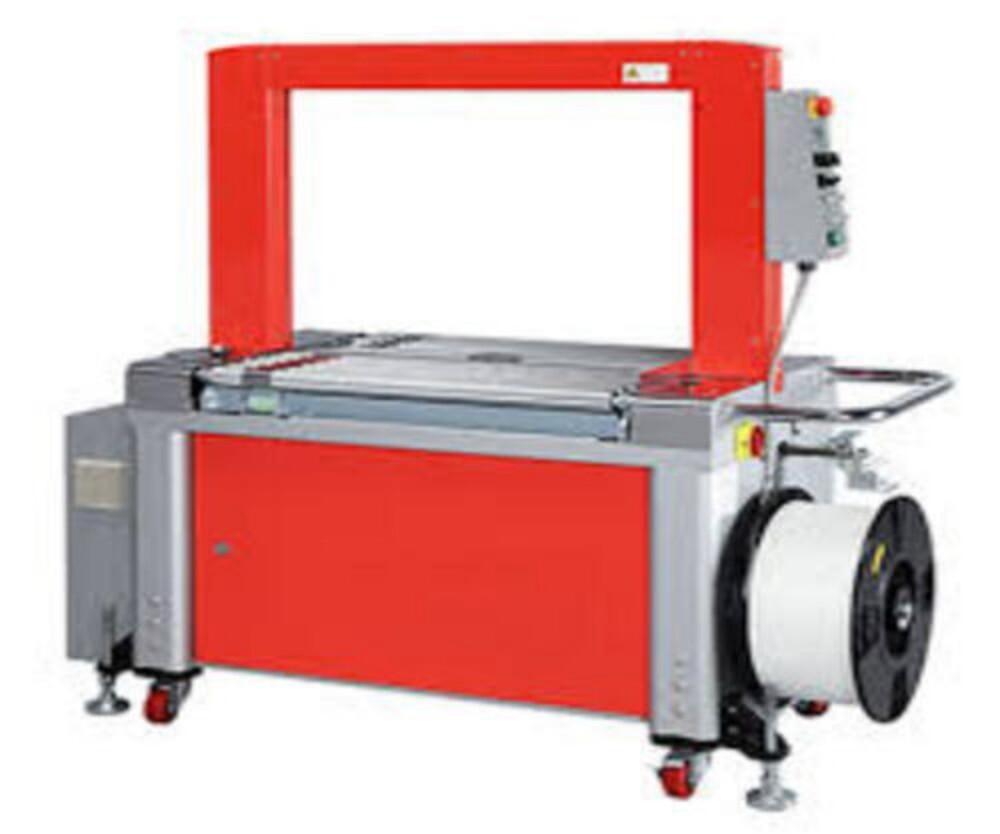 Fully Automatic Strapping Machine - Stainless Steel and UPVC Material | Semi-Automatic, Red Color, Human Machine Interface Control, 1-Year Warranty