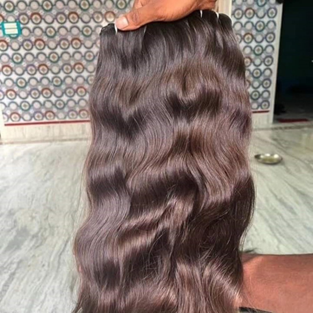 Black Wavy Hair Extension - Pattern: Plain