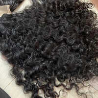 Natural Curly Human Hair - Black Curly Pattern, High-Quality Hair Extensions for Women | Modern Style for Personal & Professional Use