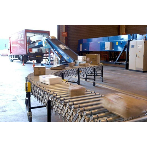 Roller Conveyor - MS Material, Custom Size, Sleek Silver Color, 220-440 Volt Operation, Warranty Included | Durable Industrial Solution