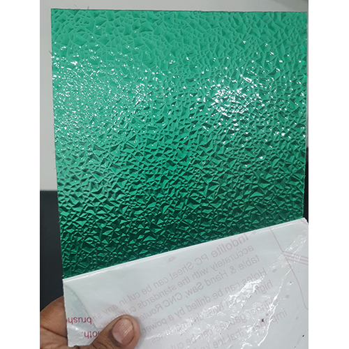 155Gm Per Sqft Green Polycarbonate Diamond Sheet - Size: Various Available