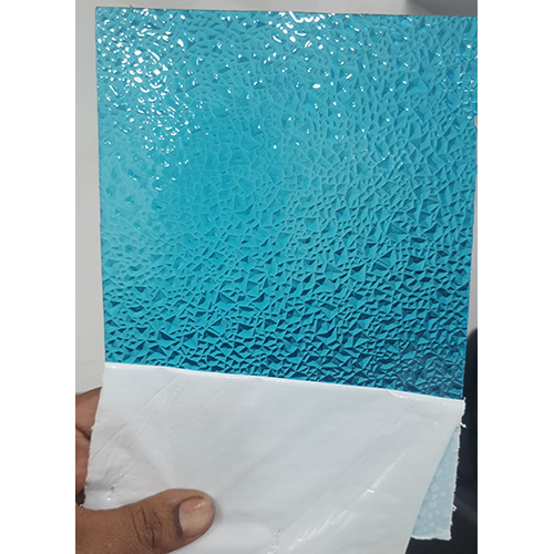 155Gm Per Sqft Lake Blue Polycarbonate Diamond Sheet - Size: Various Available