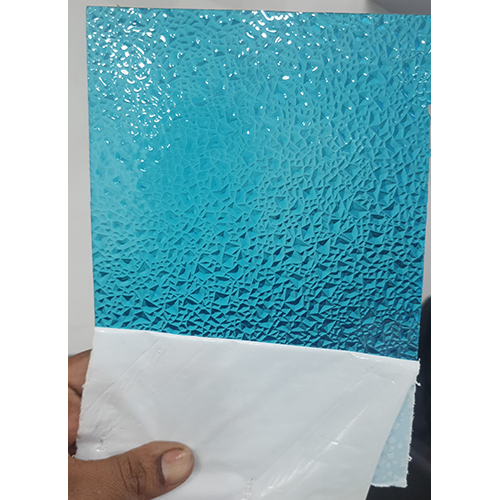 155gm Per Sqft Lake Blue Polycarbonate Diamond Sheet