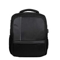 Eco-friendly Canvas Laptop Bag - Standard Size, Matte Black | Spacious Main Compartment, Antistatic, Customizable Logo For Brand Visibility