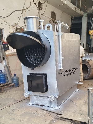 Recycling wood fire steam boiler