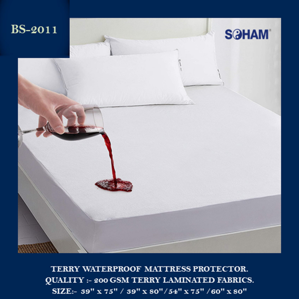 Pr-2011-waterproof Mattress Protector. - Color: White