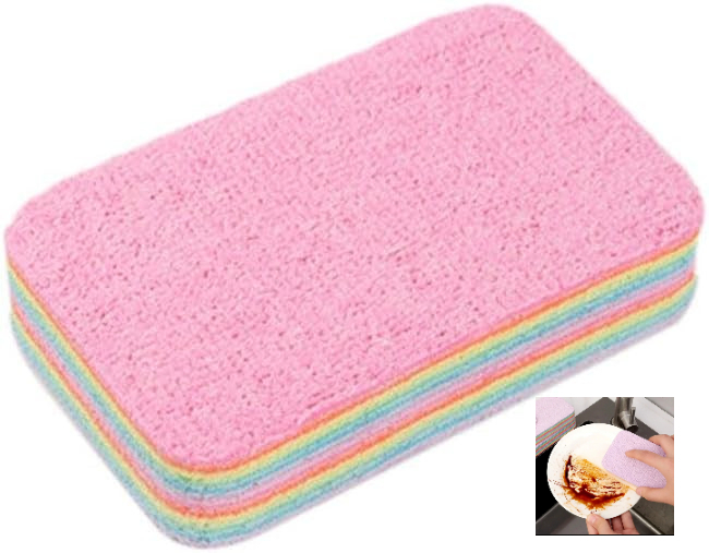 Kitchen Cleaning Sponge - High-quality Sponge Material | Multi-color Design For Dishwashing, Car Washing & Versatile Home Cleaning Tasks