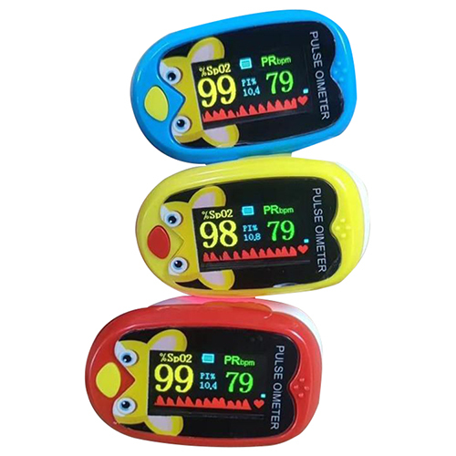 Kids-Children-Paediatrics Fingertip Pulse Oximeter - Material: Plastic