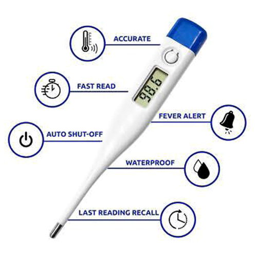 Digital Thermometer With Plastic Case - Application: Medical Use