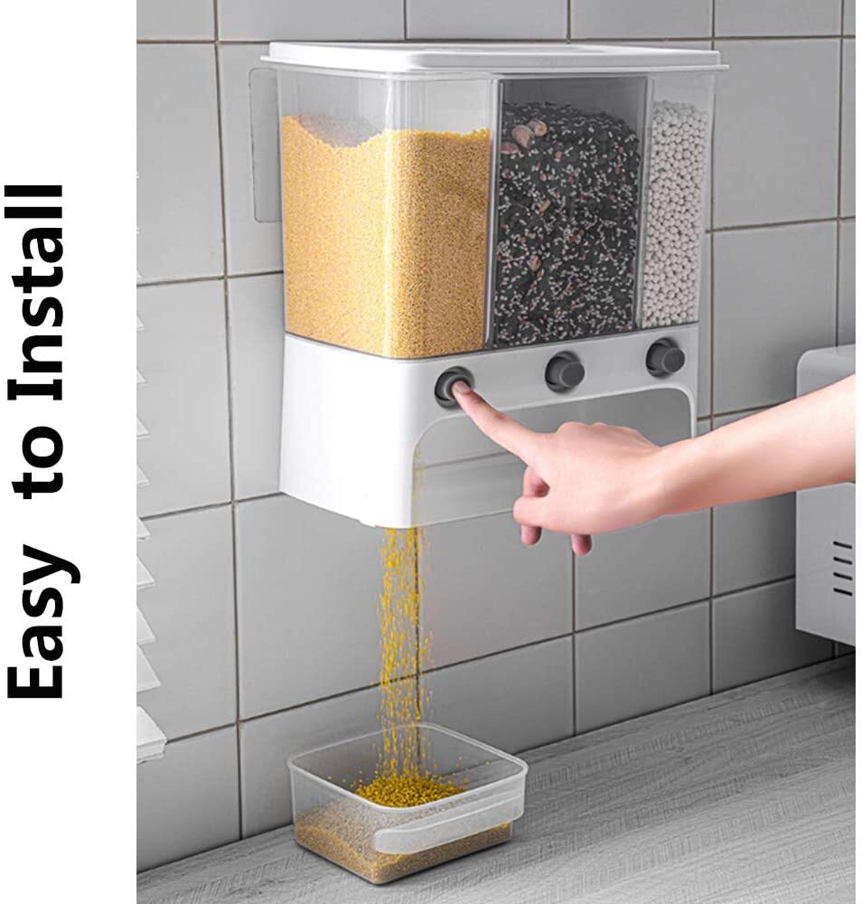 Triple Cereal Dispenser - Capacity: 10 Ltr