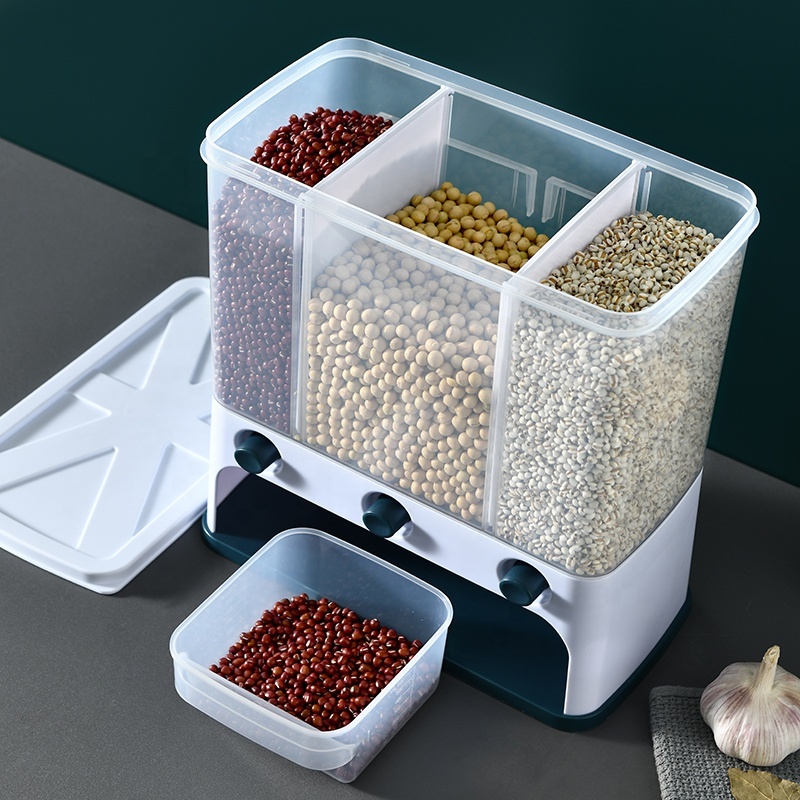 Triple Cereal Dispenser - Capacity: 10 Ltr