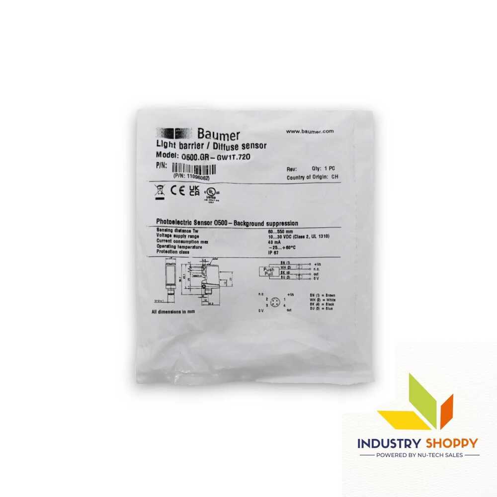 Baumer O500.gr-11096062 Diffuse Sensor - Accuracy: 100 %