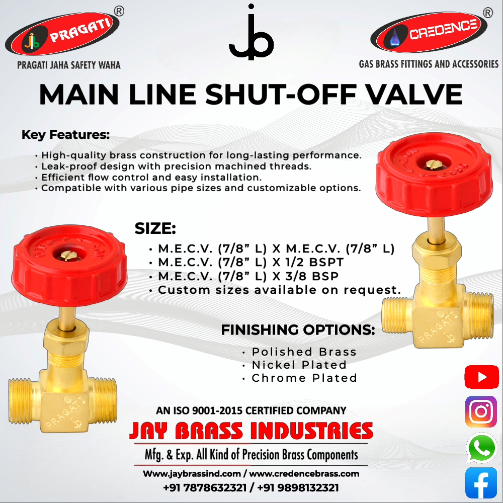 Main Line Shut Off Valves