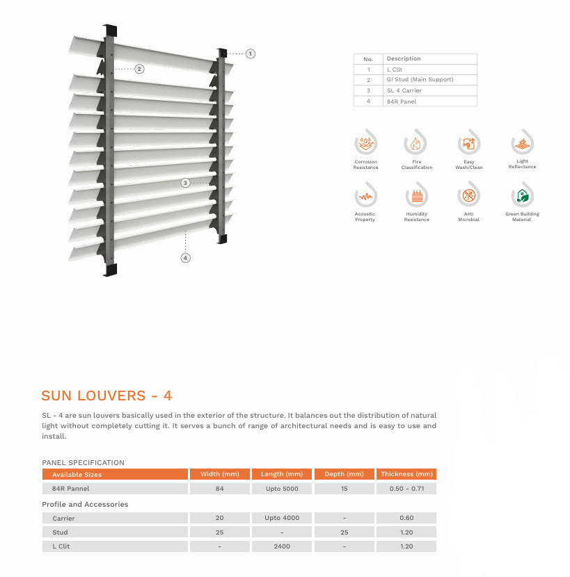 Exterior Sun Louvers ( SL 4 )