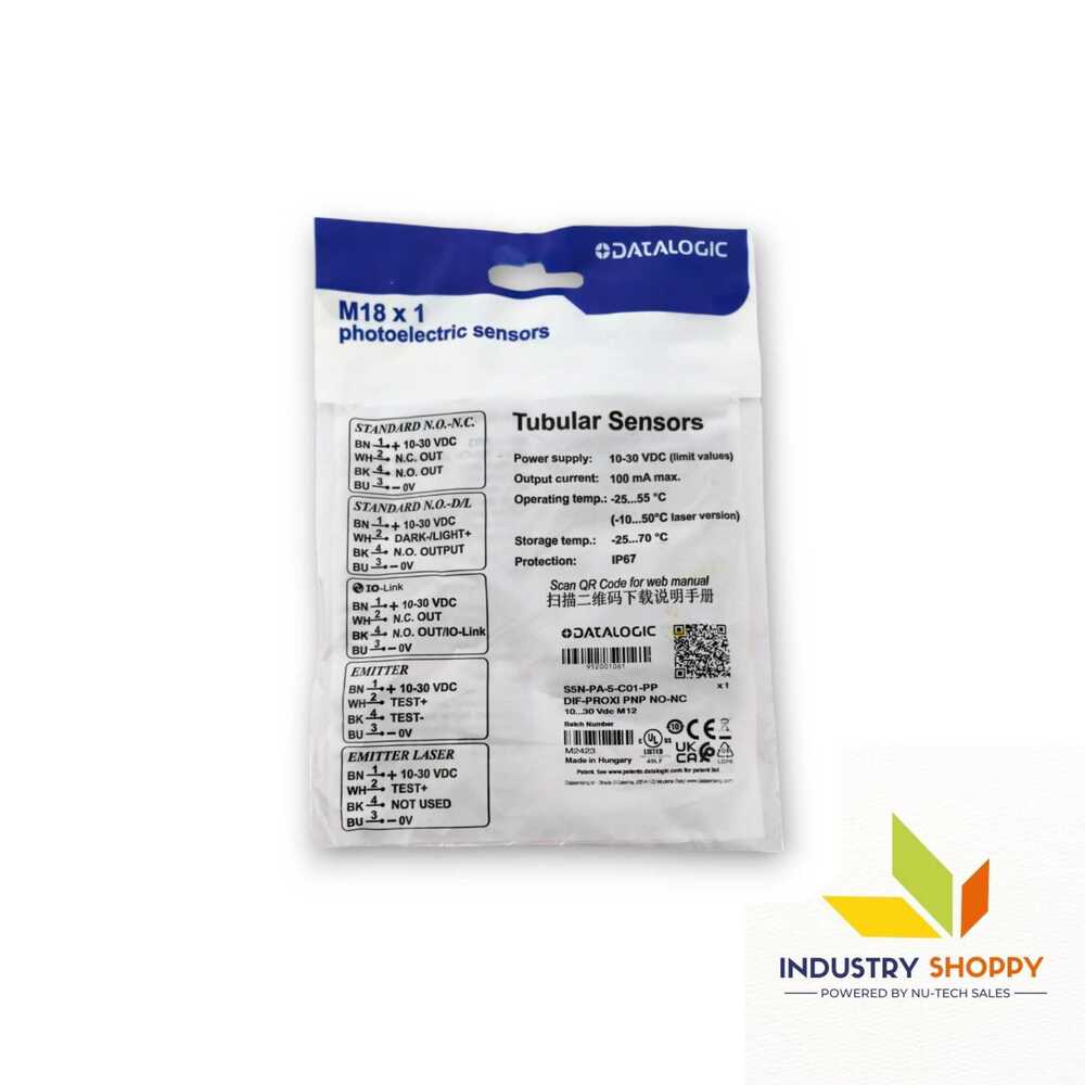 Datalogic S5n-pa-5-c01-pp Photoelectric Sensor - Accuracy: 100 %