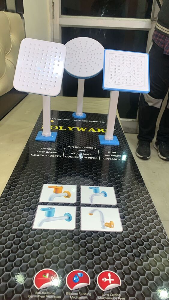 Bathroom Shower - Color: White And Blue