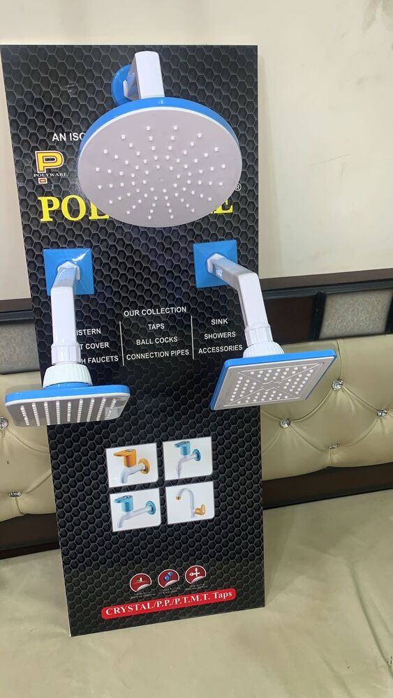 Bathroom Shower - Color: White And Blue