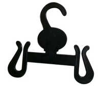Black Plastic Shoe Hanger - Plastic Material, 11.5 Cm Length, Black Color - Adjustable Style, Ideal For Dresses And Garment Storage