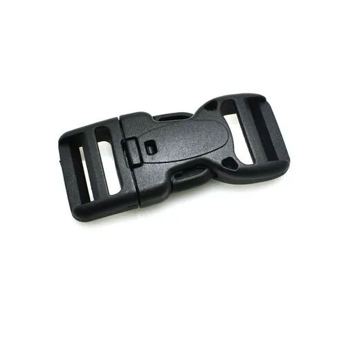 Plastic Double Bag Lock Buckle - Color: Black