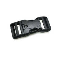 Plastic Double Bag Lock Buckle - Plastic Material, Black Color | Good Quality, Plain Style For Secure Bag Usage