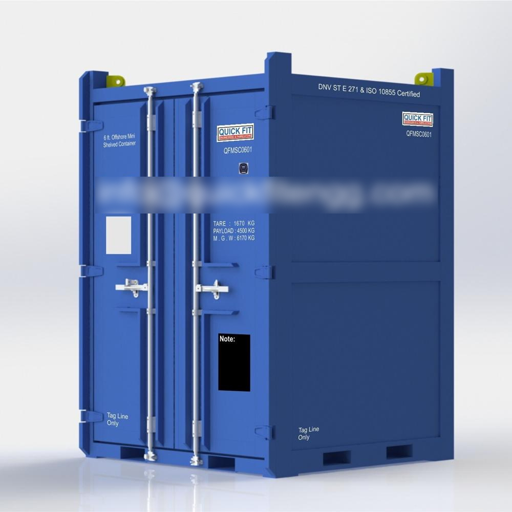 6 फीट ऑफशोर मिनी शेल्वड कंटेनर