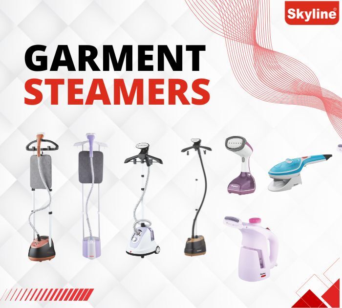 Skyline 2000w Garment Steamer With Double Rod - Material: Stainless Steel And Plastic