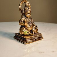 Premium Brass Kuber Idol | Decorative Idol for Bringing Wealth and Good Fortune | Handcrafted Brass Kuber Murti ( Yellow, 3 inch)