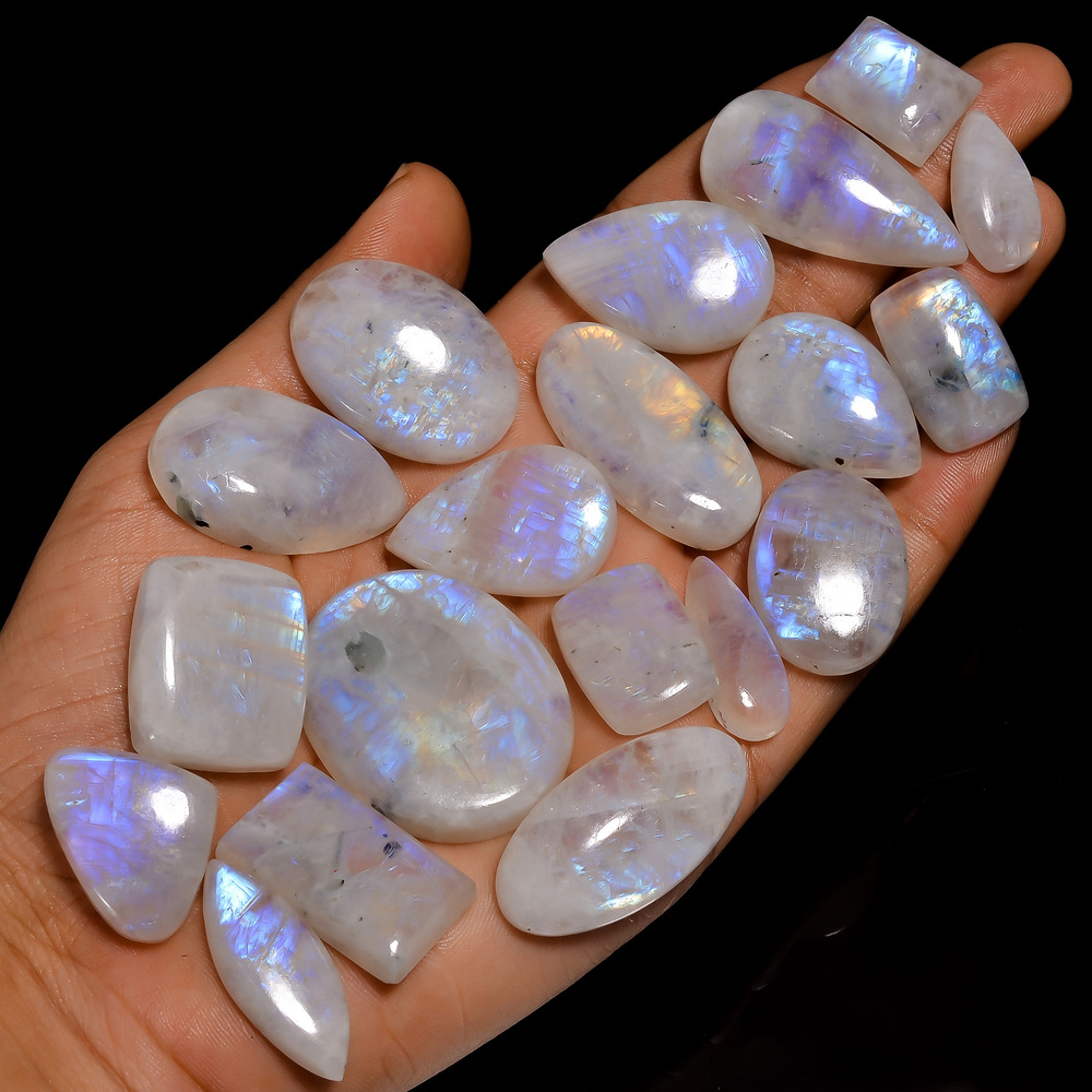 Rainbow Moonstone Cabochon - Grade: Commercial