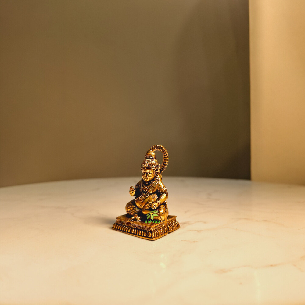 Elegant Brass Kuber Idol | The Symbol Of Wealth For Your Home | Brass Lord Kuber Statue ( Yellow, 2 Inch)