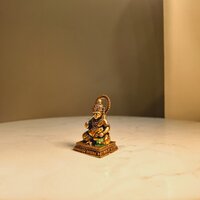 Elegant Brass Kuber Idol | The Symbol of Wealth for Your Home | Brass Lord Kuber Statue ( Yellow, 2 inch)