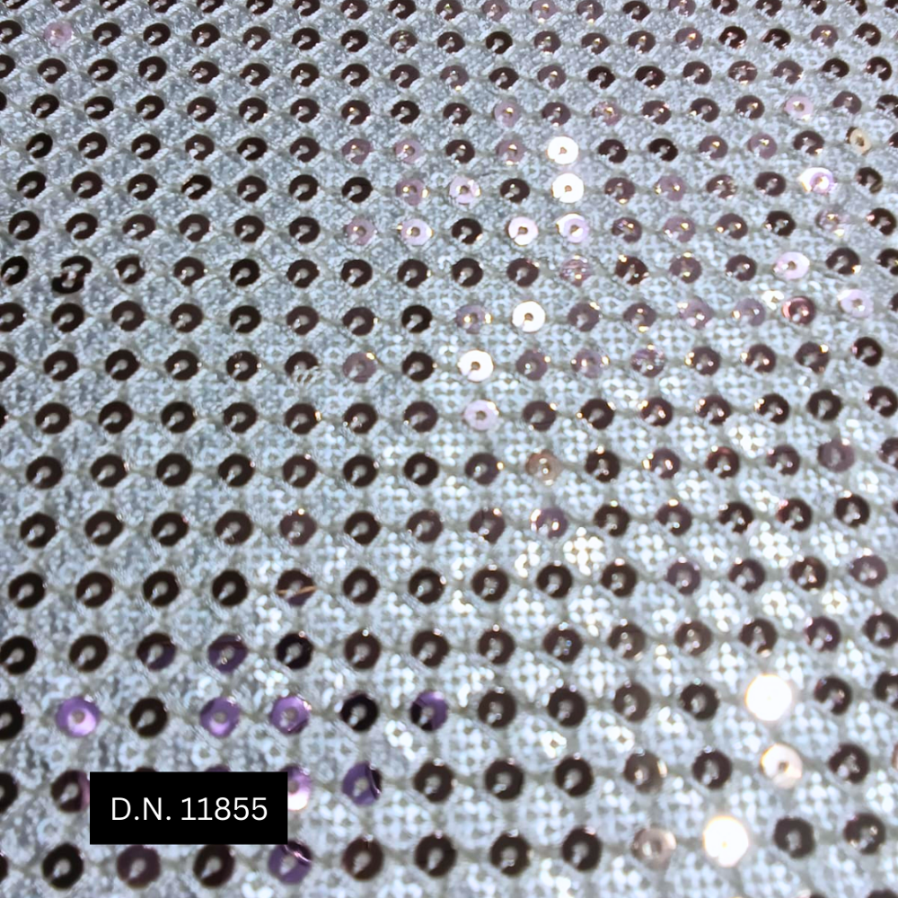 Premium Embroidered Allover 4 Sequins Georgette Fabric For Couture Designs