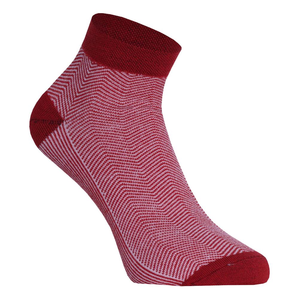 Ladies Designer Socks - Cotton Blend, Ankle Length, Elegant Red & Black Knitted Patterns | All-day Comfort, Breathable Fabric, High Elasticity, Versatile Styling